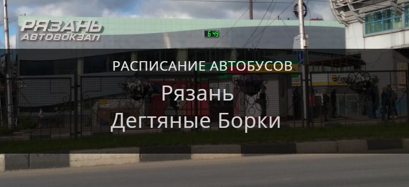 Автобус Рязань — Дегтяные Борки